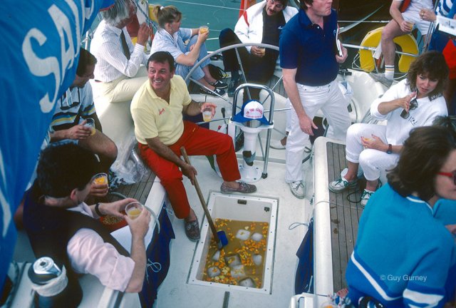 Bob Fisher at Cowes Week 1987. Photo by Guy Gurney