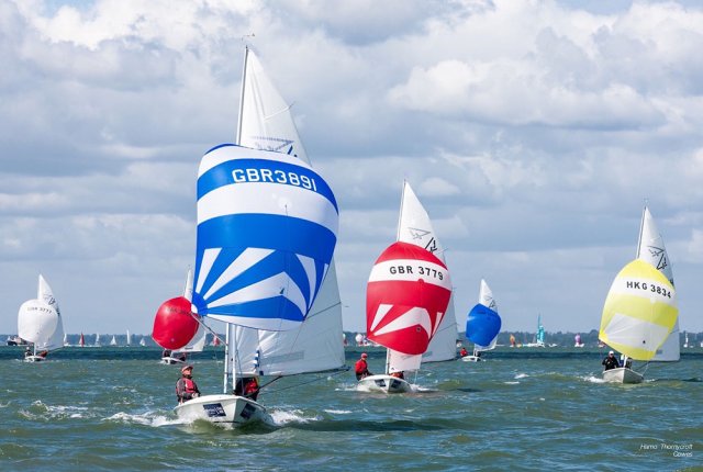 Flying 15s at Cowes. Photo by Hamo Thorneycroft