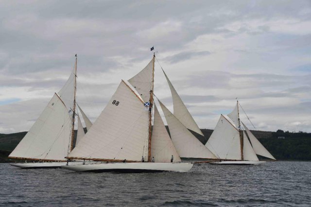 Moonbeam, a 1903 gaff yawl Fife will compete in ﻿IRC One. Photo by Benoit Couturier
