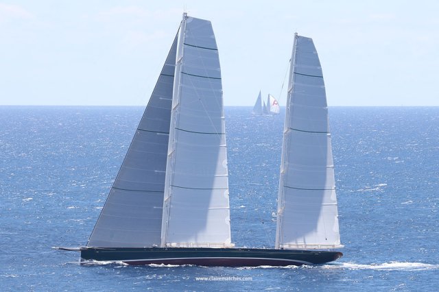The 218ft (66.45m) Dykstra/Reichel Pugh ketch Hetairos, Photo by Claire Matches