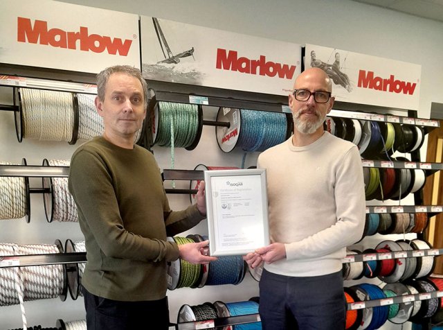 Jon Mitchell and Paul Dyer with ISO 14001 Certification